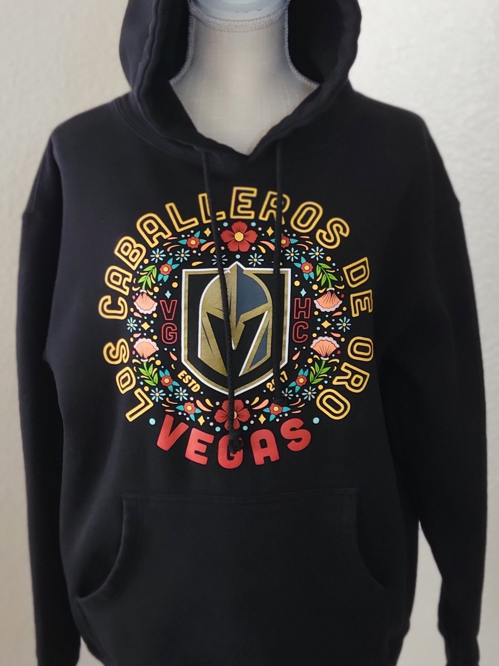 Vegas Golden Knights Los Caballeros De Oro Hoodie Medium M Violent Gentlemen